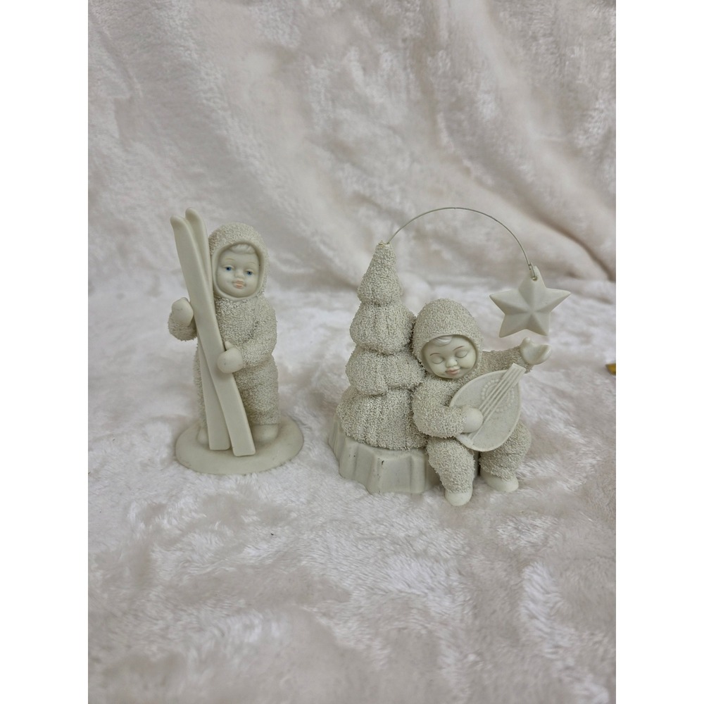 Department 56 Snowbabies Figurines Skier Musician Christmas Tree Star  Figurines